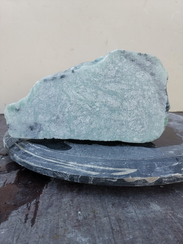 Speckstein; Einzelstck; aus Indien; trkis-schwarz; 5.660 kg