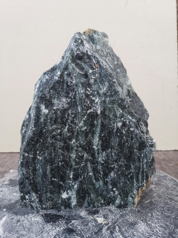 Speckstein Einzelstck aus Indien trkis - schwarz 8.080 kg
