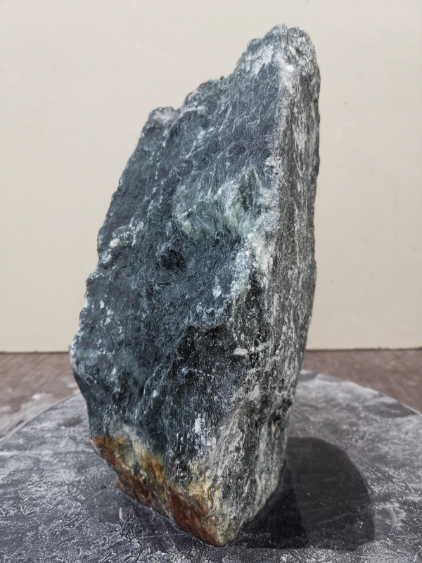 Speckstein Einzelstck aus Indien trkis - schwarz 8.080 kg