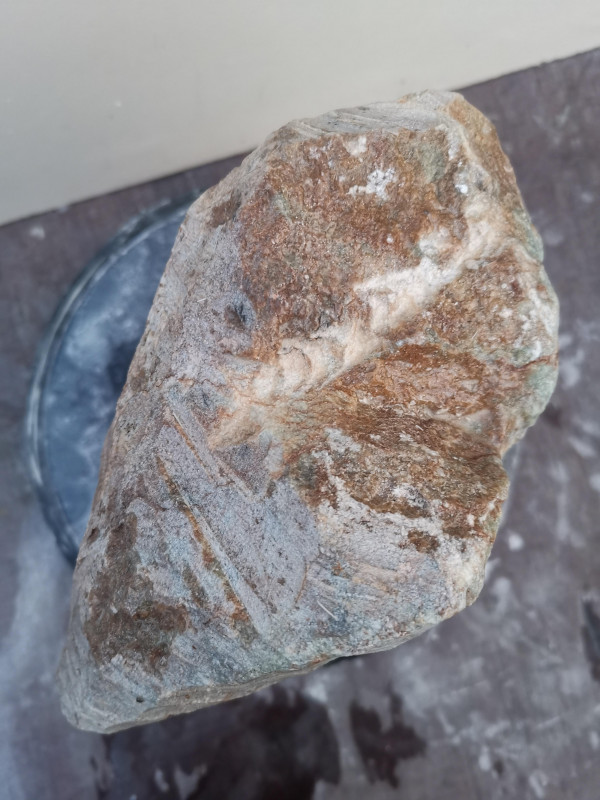 Speckstein Einzelstck aus Brasilien braun mit Farb Mix grn 12.770 kg