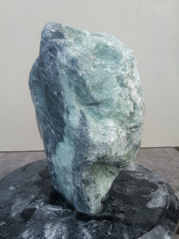 Speckstein; Einzelstck; Indien; trkis-schwarz; 11,730 kg