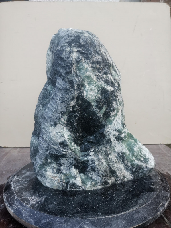 Speckstein Einzelstck aus Indien trkis-schwarz 13,290 kg