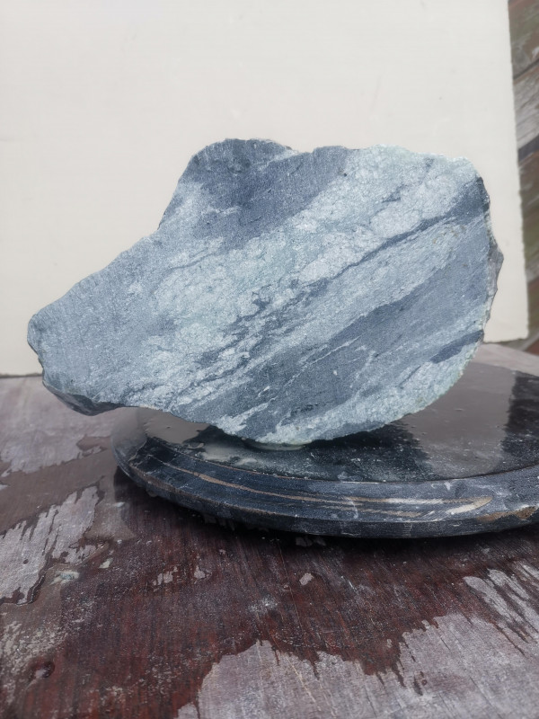 Speckstein Einzelstck aus Indien trkis-schwarz 13,290 kg