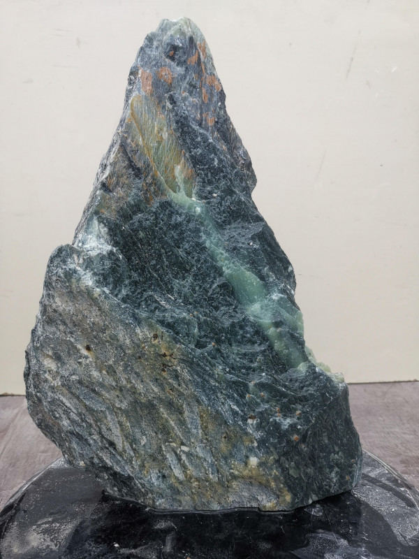 Speckstein Einzelstck aus Indien schwarz-trkis 9,450 kg
