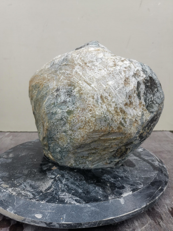 Speckstein Einzelstck aus Indien gelb-grn-Mix 13,380 kg