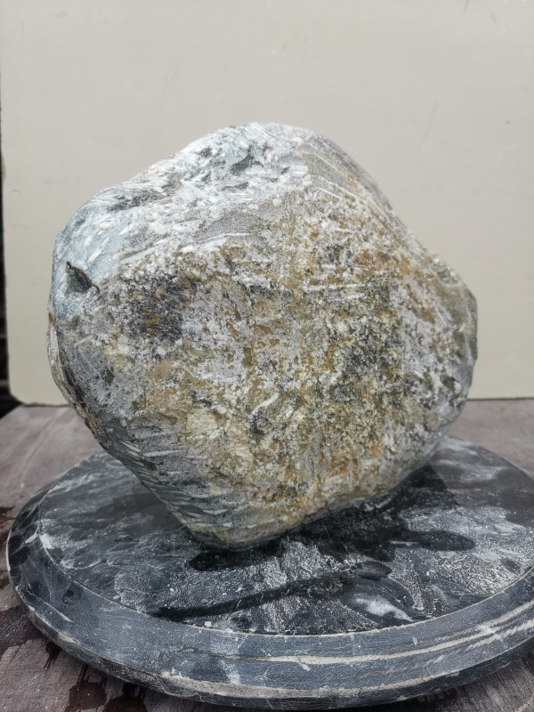Speckstein Einzelstck aus Indien gelb-grn-Mix 13,380 kg
