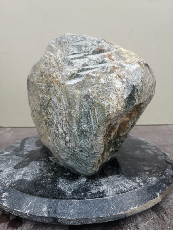 Speckstein Einzelstck aus Indien gelb-grn-Mix 13,380 kg