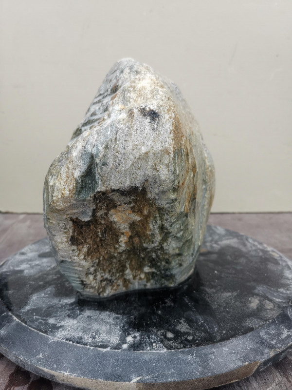 Speckstein Einzelstck aus Indien gelb-grn-Mix 13,380 kg