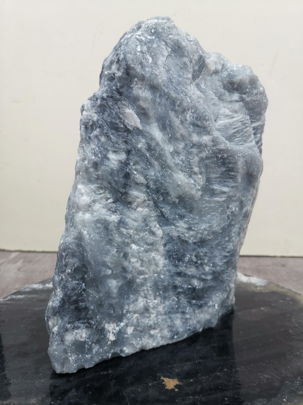 Speckstein Einzelstck aus China schwarz-wei 4,650 kg