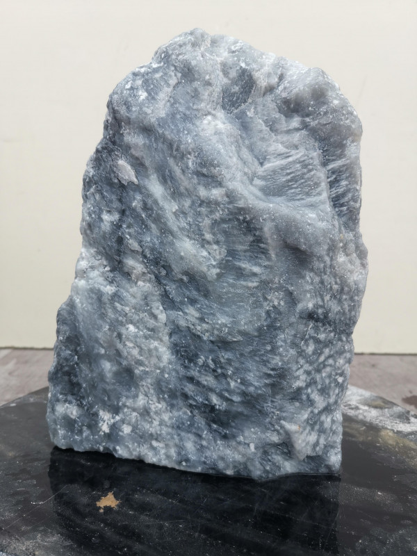 Speckstein Einzelstck aus China schwarz-wei 4,650 kg