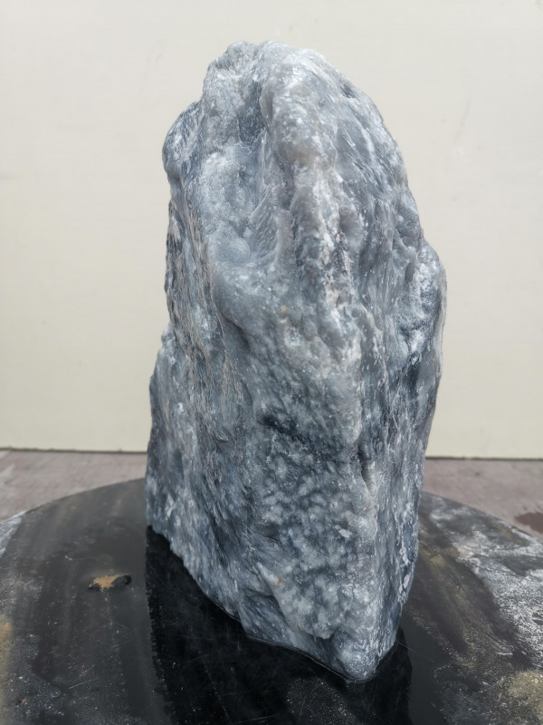 Speckstein Einzelstck aus China schwarz-wei 4,650 kg