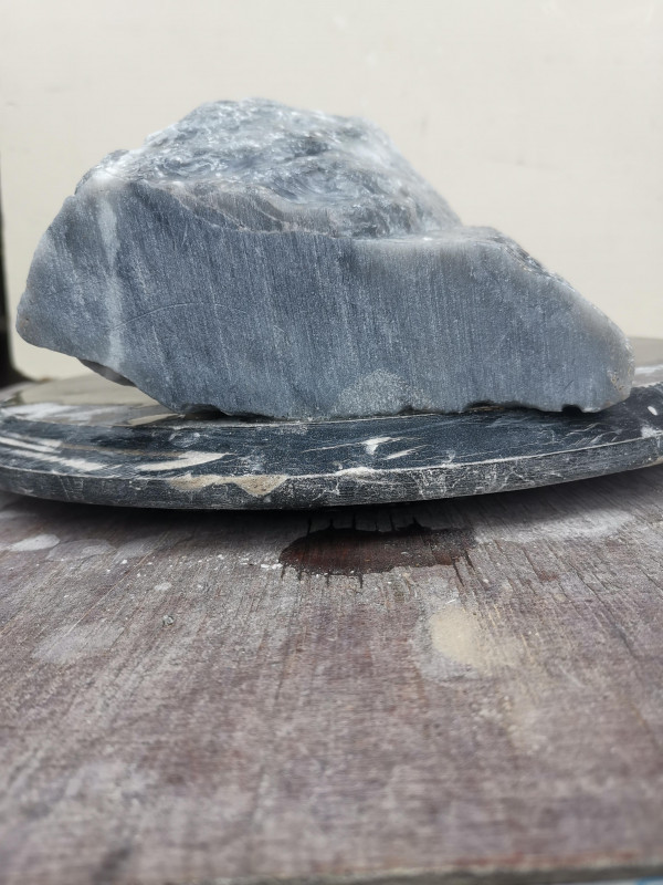 Speckstein Einzelstck aus China schwarz-wei 4,650 kg