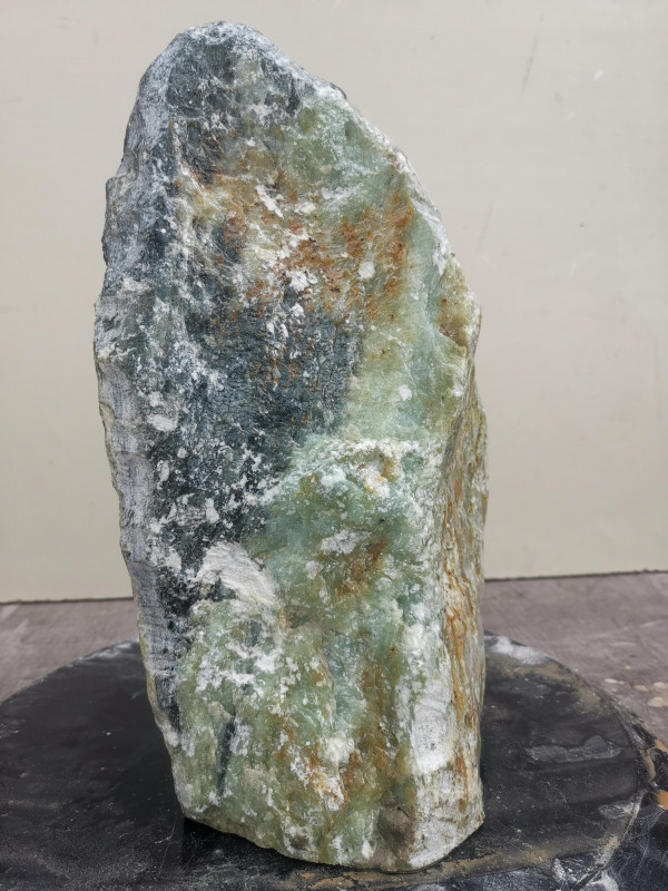 Speckstein Einzelstck aus Indien trkis-schwarz-mit gelb 9,940 kg
