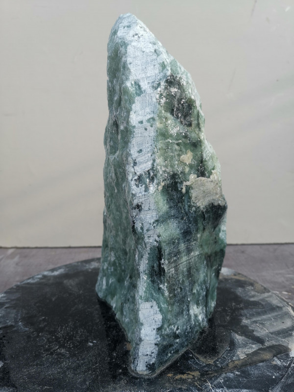 Speckstein Einzelstck aus Indien trkis - schwarz 7,880 kg