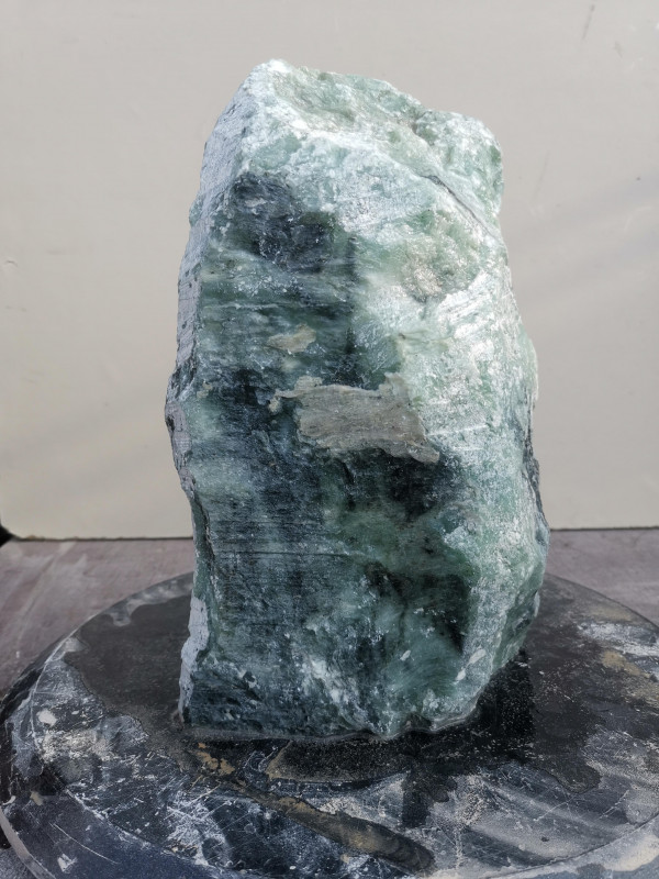Speckstein Einzelstck aus Indien trkis - schwarz 7,880 kg