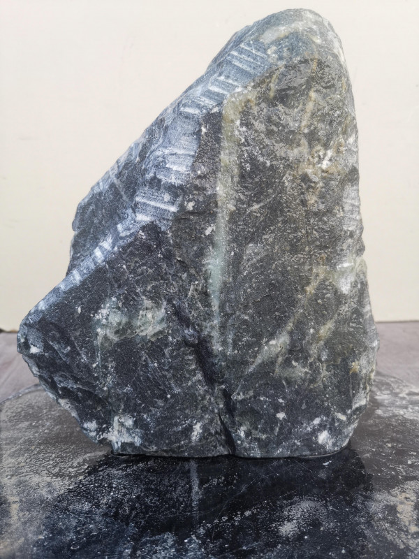 Speckstein Einzelstck aus Indien dunkelgrn 7,890 kg
