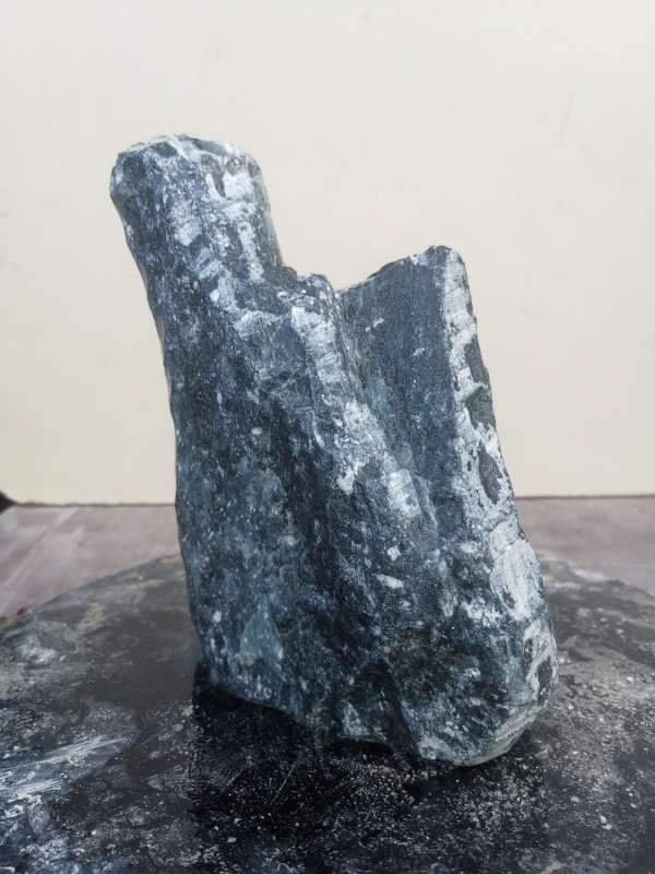 Speckstein; Einzelstck; Indien; dunkelgrn; 3,730 kg