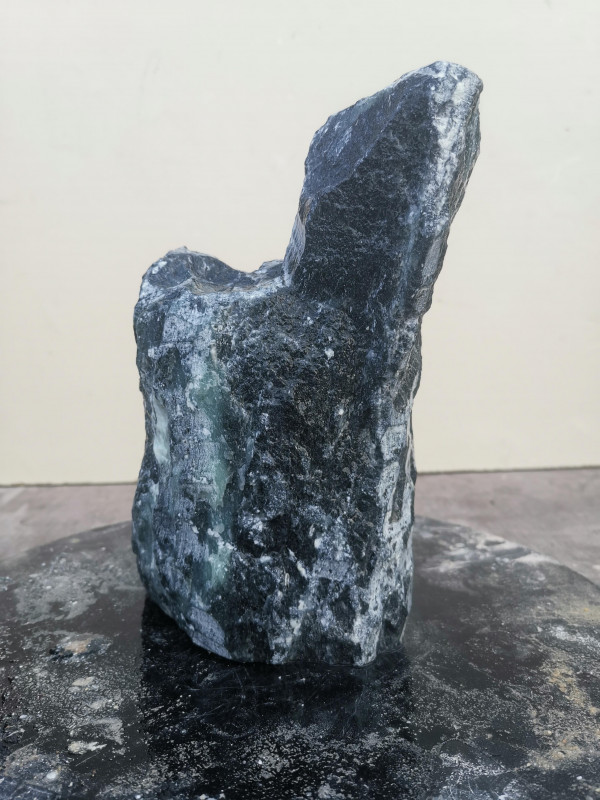 Speckstein; Einzelstck; Indien; dunkelgrn; 3,730 kg