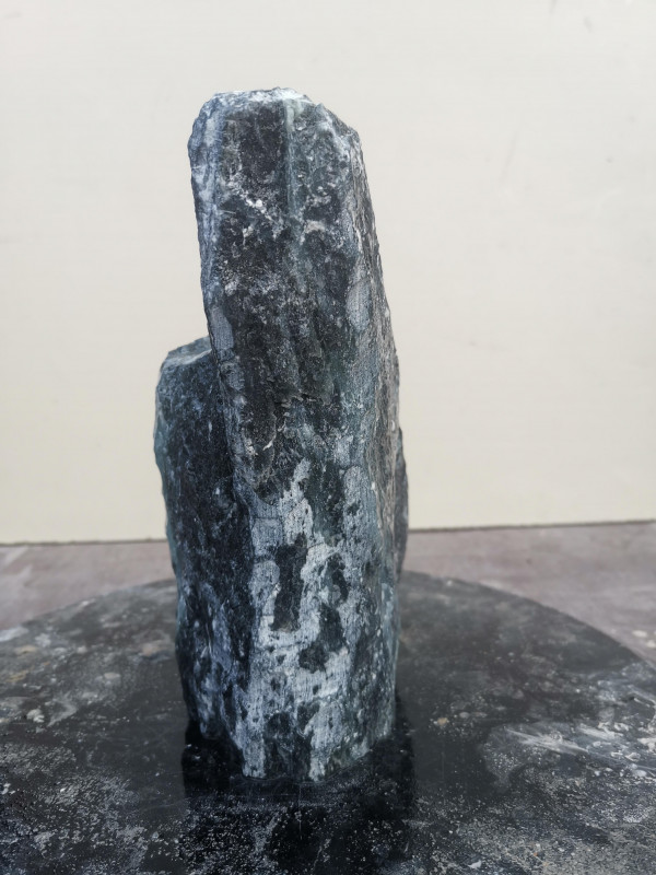 Speckstein; Einzelstck; Indien; dunkelgrn; 3,730 kg