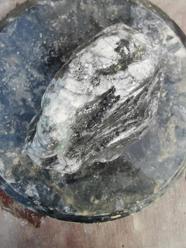 Speckstein Einzelstck aus Indien dunkelgrn 3,580 kg