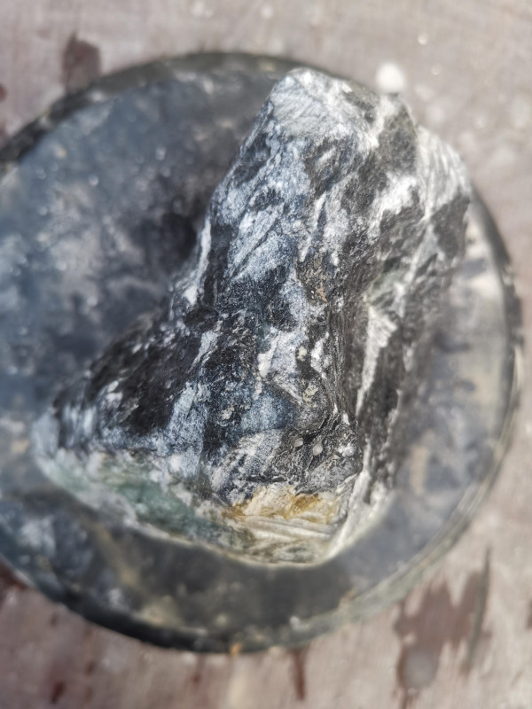 Speckstein Einzelstck aus Indien dunkelgrn 7,620 kg