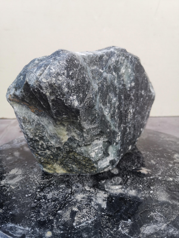 Speckstein Einzelstck aus Indien dunkelgrn 4.750 kg