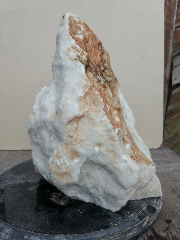Speckstein; Einzelstck; aus China; wei-grau; 12,460 kg