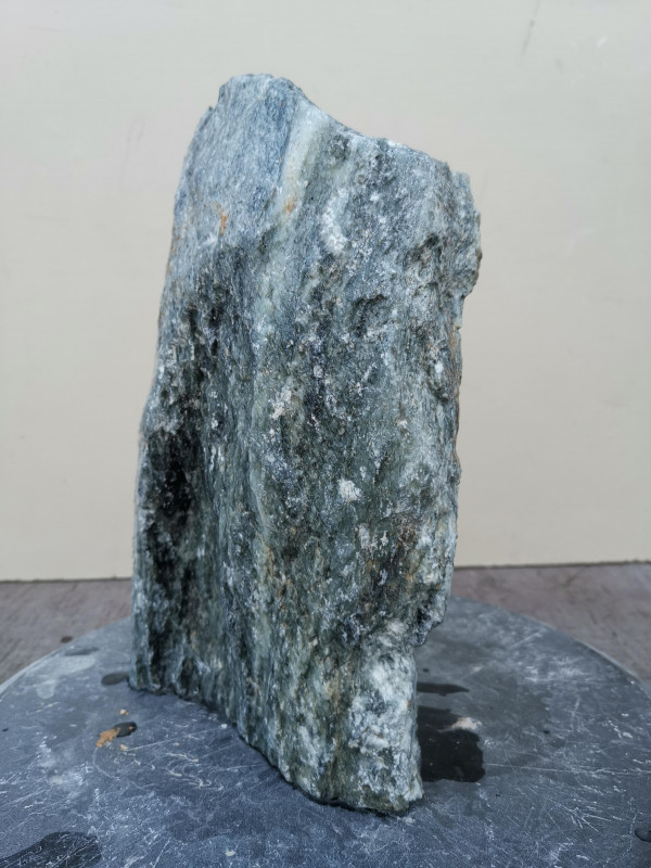 Speckstein; Einzelstck; Indien; schwarz-mit trkis-hell; 9,500 kg