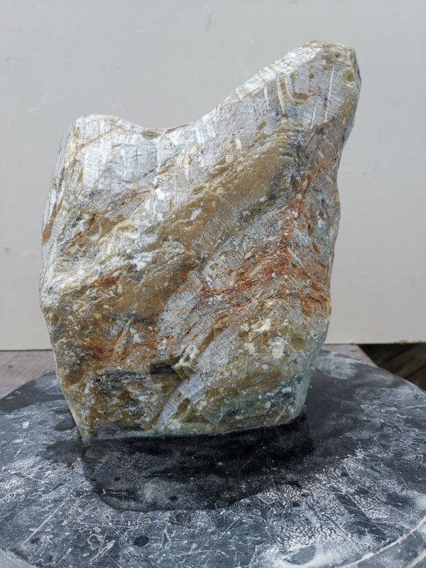 Speckstein; Einzelstck; Indien; gelb-grn-Farb Mix; 8,340 kg