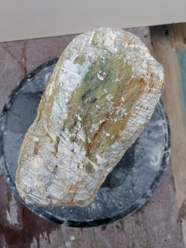 Speckstein; Einzelstck; Indien; gelb-grn-Farb Mix; 8,340 kg