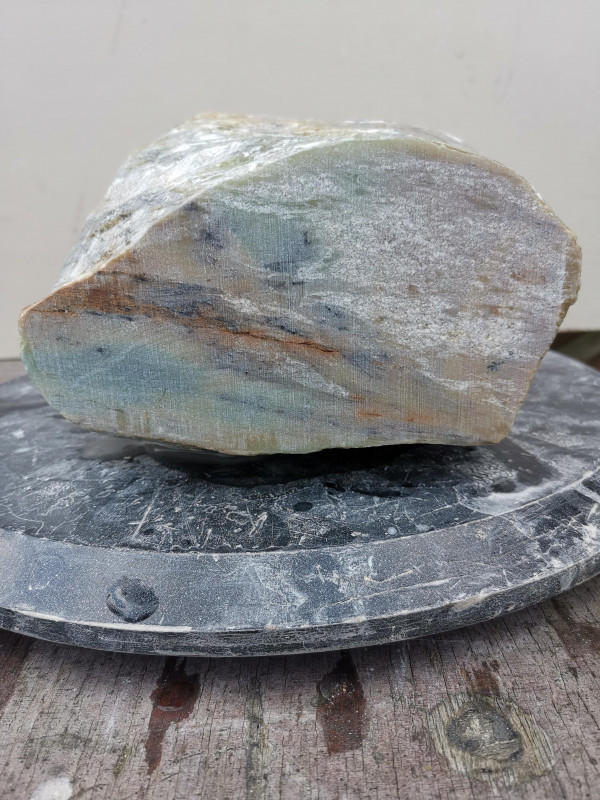 Speckstein; Einzelstck; Indien; gelb-grn-Farb Mix; 8,340 kg