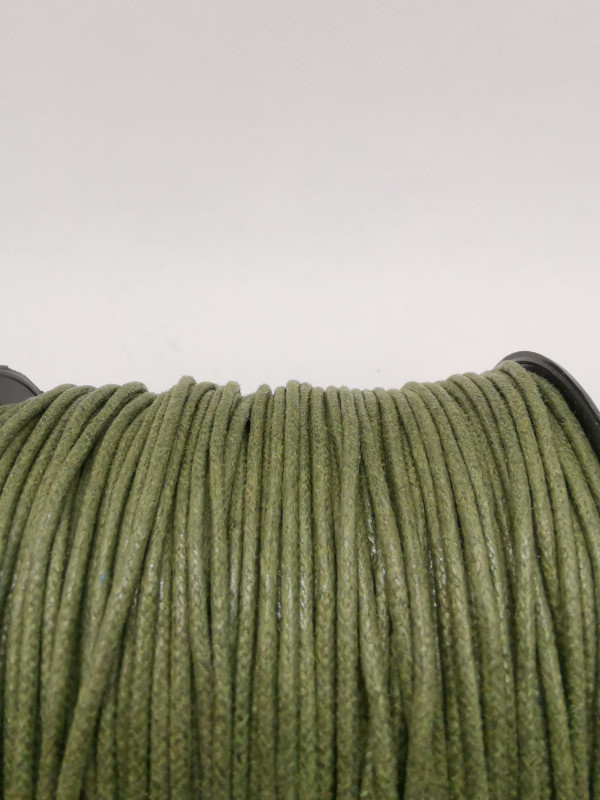 Baumwollkordel; gewachst; 2mm; grn; 100m