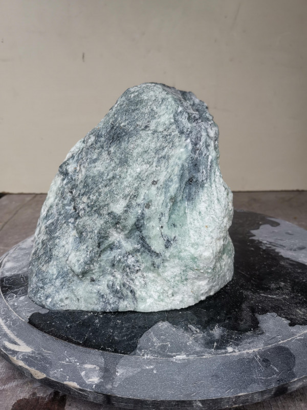 Speckstein; Einzelstck; Indien; Trkis-Schwarz; 6,870 kg