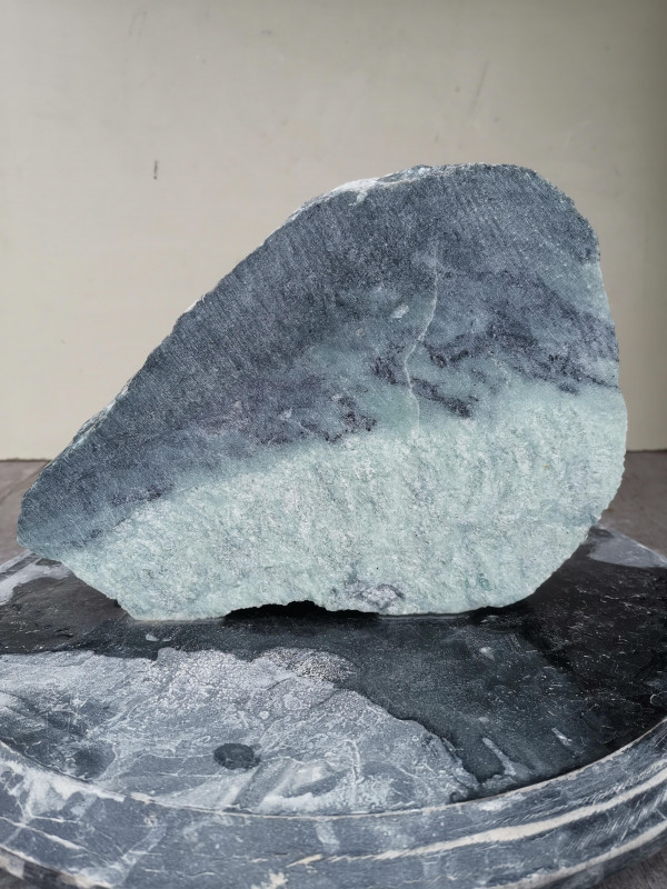 Speckstein; Einzelstck; Indien; Trkis-Schwarz; 6,870 kg