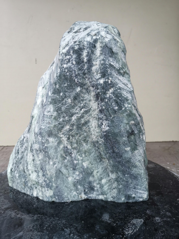 Speckstein; Einzelstück; Indien; Türkis-Schwarz; 6,920 kg