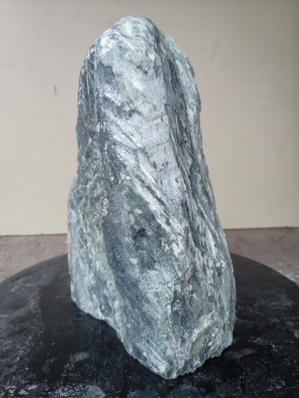 Speckstein; Einzelstck; Indien; Trkis-Schwarz; 6,920 kg