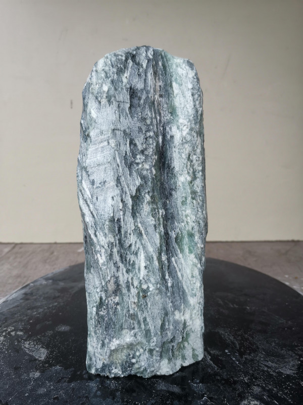Speckstein; Einzelstck; Indien; Trkis-Schwarz; 6,920 kg