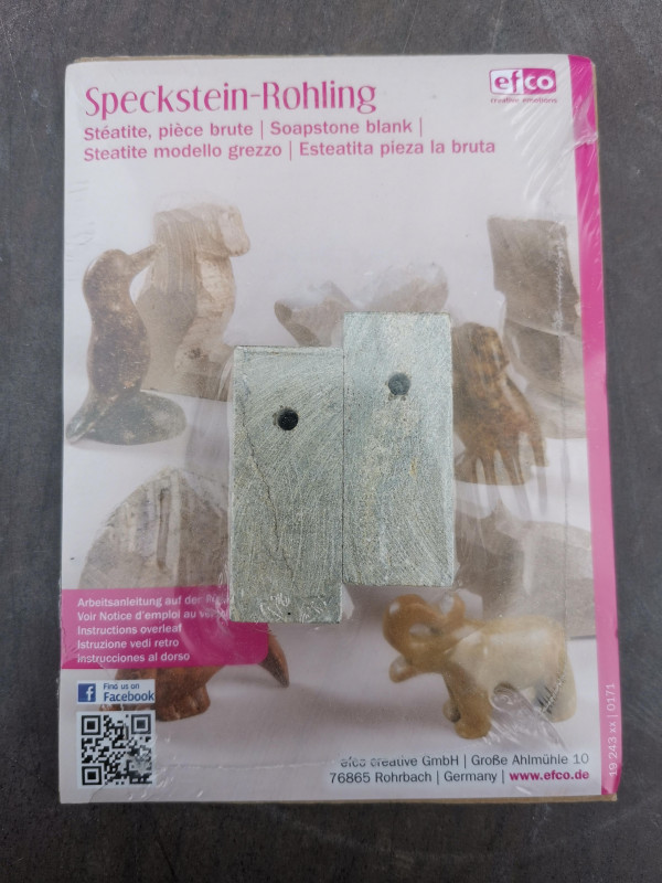 Amulettstbchen mit Loch; aus Brasilien; Rohling; 2 Stck