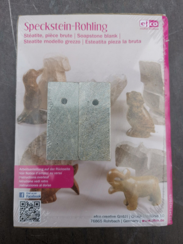 Amulettstbchen mit Loch; aus Brasilien; Rohling; 2 Stck