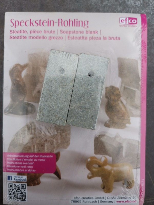 Amulettstbchen mit Loch; aus Brasilien; Rohling; 2 Stck