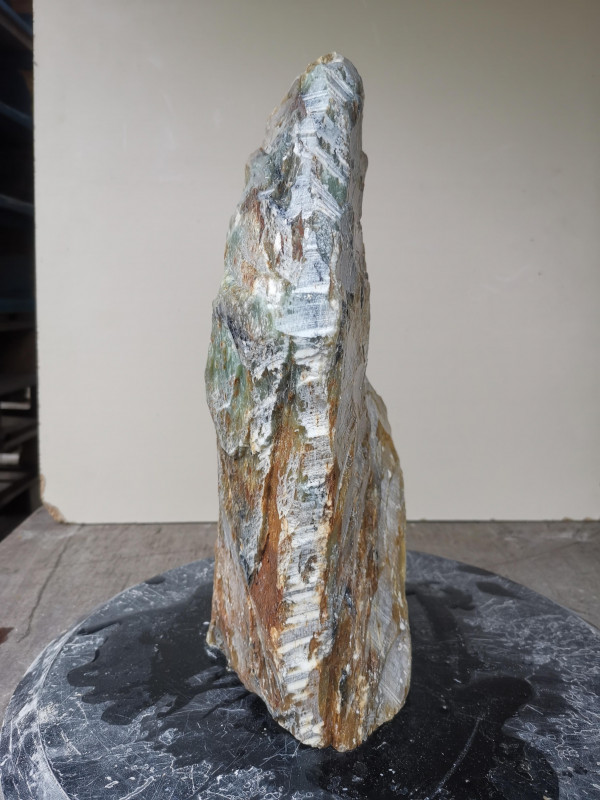 Speckstein; Einzelstck; aus Indien; gelb mit anderen Farben; 7,890 kg