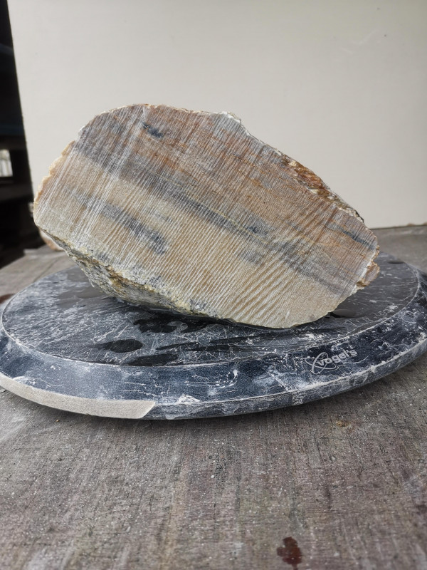 Speckstein; Einzelstck; aus Indien; gelb mit anderen Farben; 7,890 kg