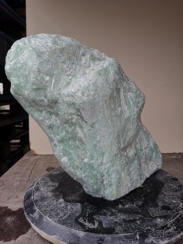 Speckstein; Einzelstck; aus Indien; trkis; 10,460 kg