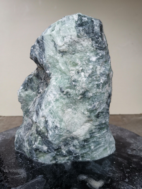 Speckstein; Einzelstck; aus Indien; trkis-schwarz; 5,160 kg