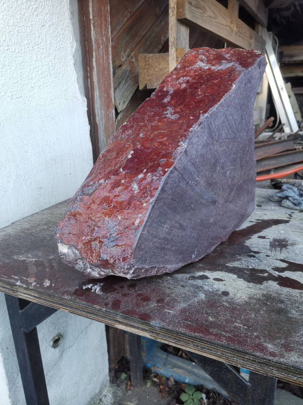 Speckstein, Einzelst�ck, aus Indien, violett, hart, 29,900 kg