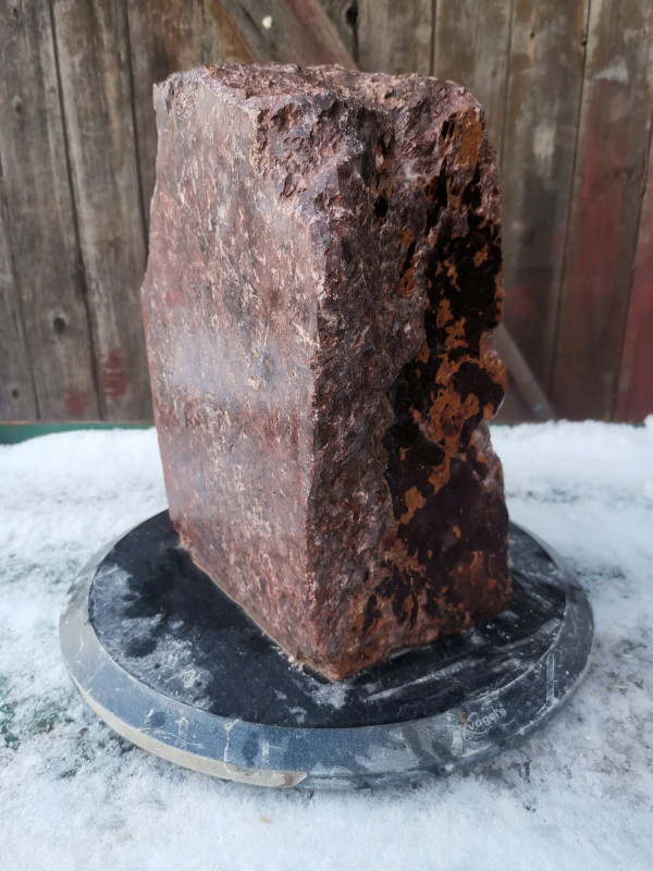 Speckstein; Einzelst�ck; aus Indien; violett; hart; 21,970 kg