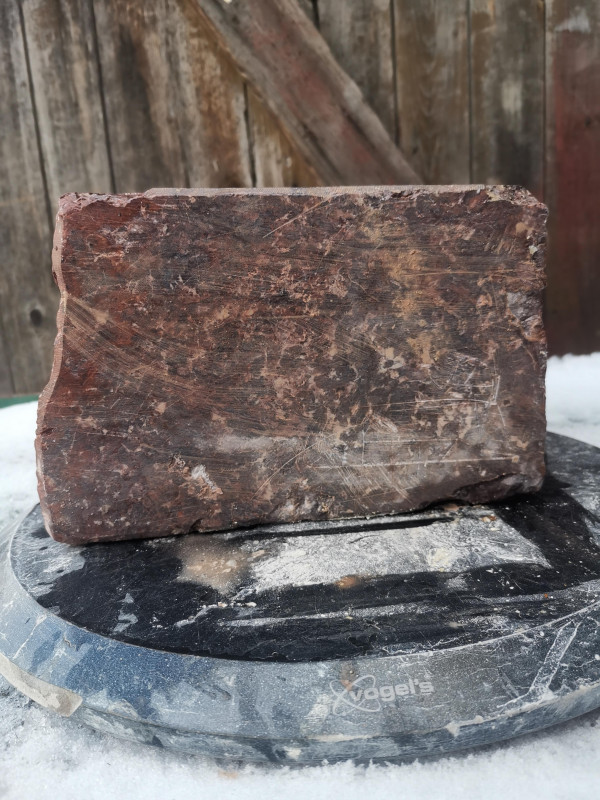 Speckstein; Einzelst�ck; aus Indien; violett; hart; 21,970 kg