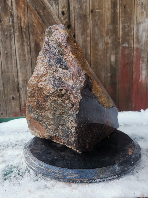 Speckstein; Einzelst�ck; aus Indien; violett; hart; 24,230 kg