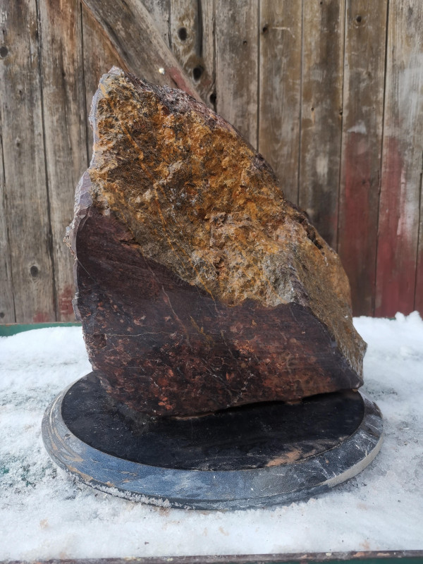 Speckstein; Einzelst�ck; aus Indien; violett; hart; 24,230 kg