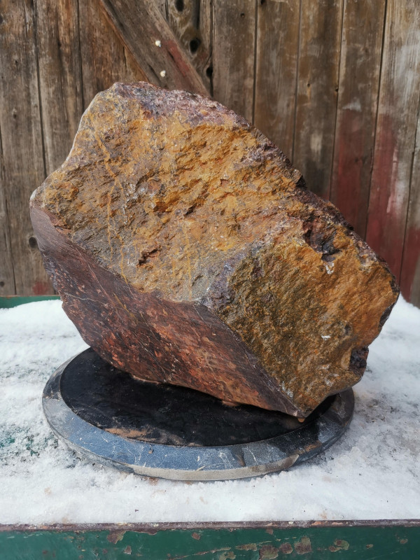 Speckstein; Einzelst�ck; aus Indien; violett; hart; 24,230 kg